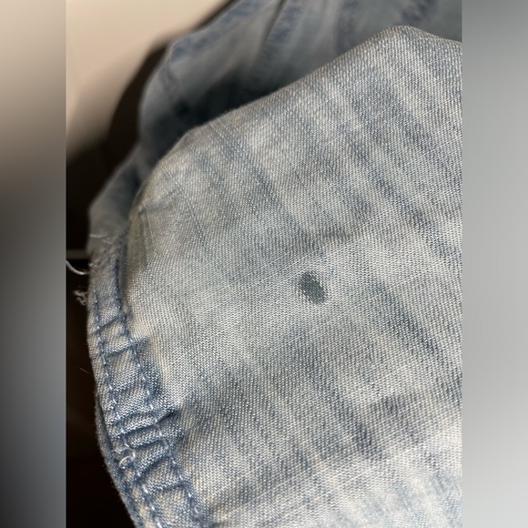 Aritzia TNA Senryu Shorts Denim Overalls Medium Light Wash Women’s Jean XS - Picture 9 of 9